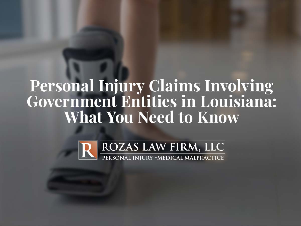 Personal Injury Claims Involving Government Entities in Louisiana